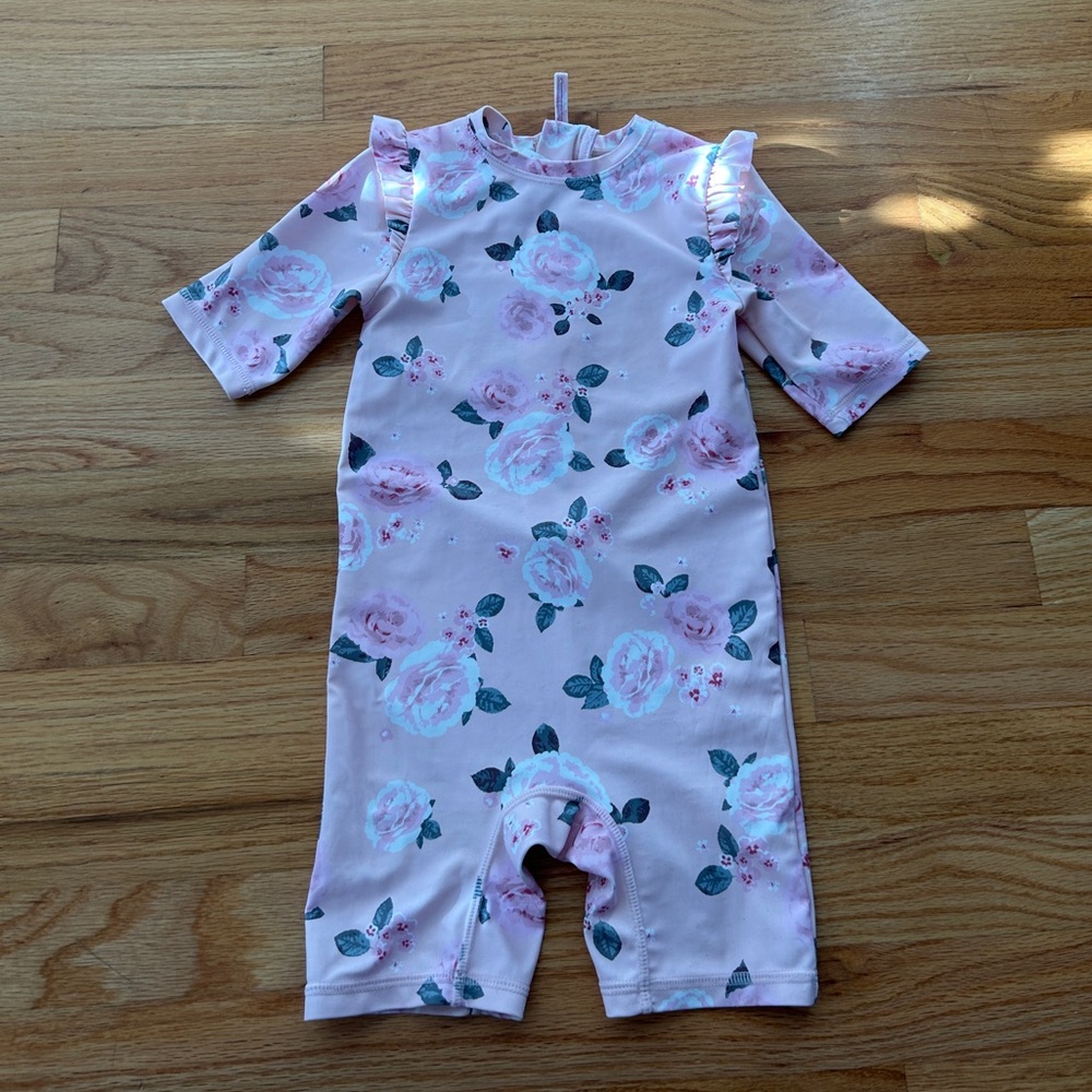 Floral Pink Baby Romper
